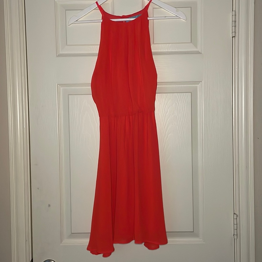 Flowing orange dress